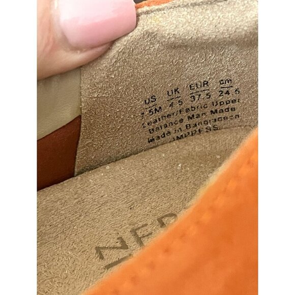 NEW NATURALIZER Womens Orange Platform Suede Platform Slip On ankle tie 7.5 - Picture 8 of 8
